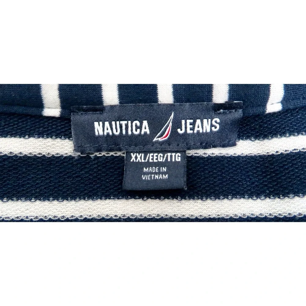 NEW! Nautica Jeans Striped Sleeveless Tiered Tank Dress Navy White SZ XXL - Picture 10 of 11